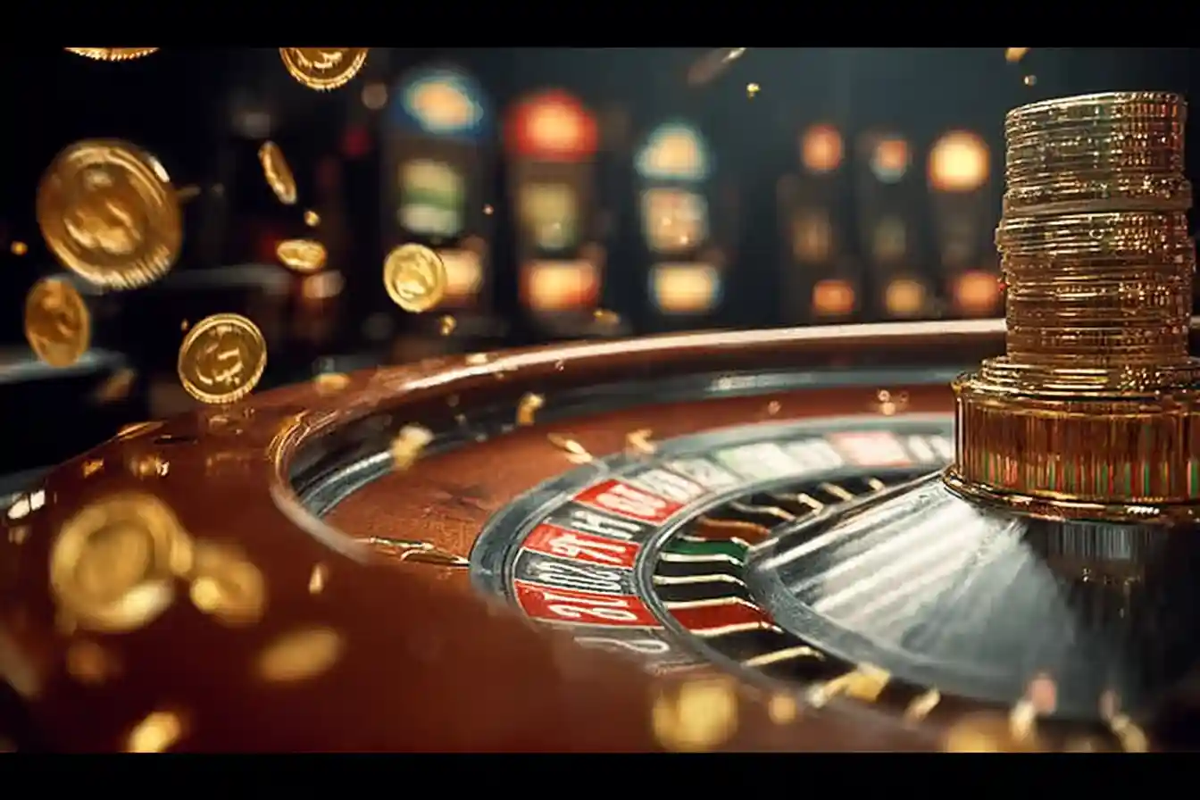 cat playing slot machine